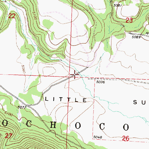Topographic Map of Thornton Creek, OR