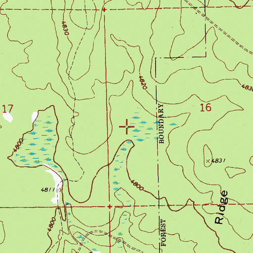 Topographic Map of Three Creek, OR