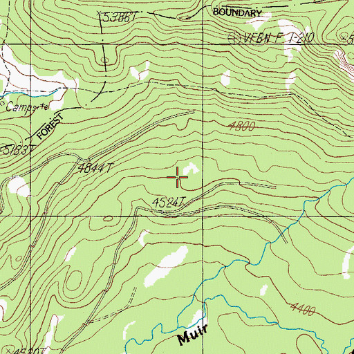Topographic Map of Three Lakes Trail, OR