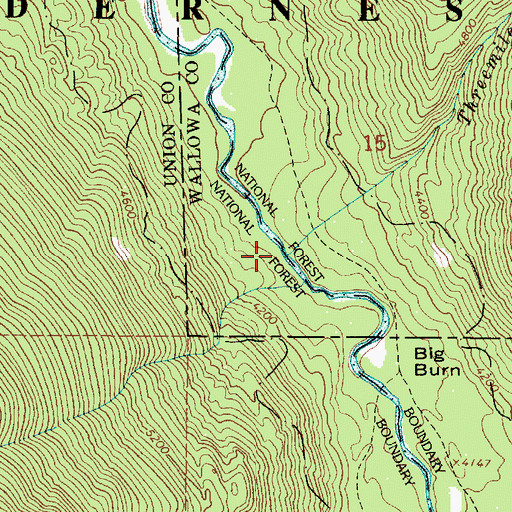 Topographic Map of Threemile Creek, OR