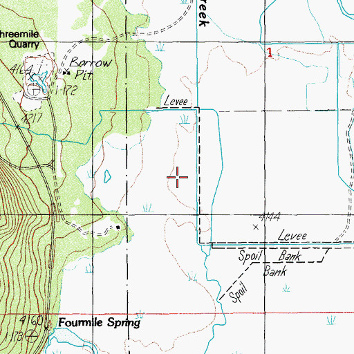 Topographic Map of Threemile Creek, OR