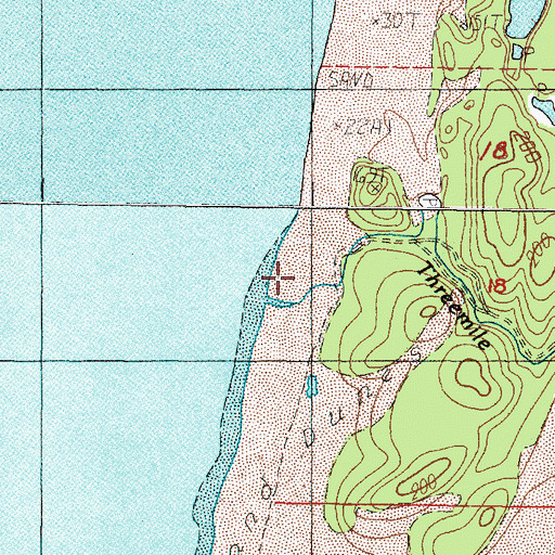 Topographic Map of Threemile Creek, OR