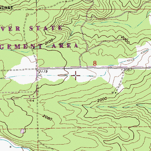 Topographic Map of Threemile Ditch, OR