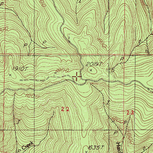 Topographic Map of Threemile Shelter, OR