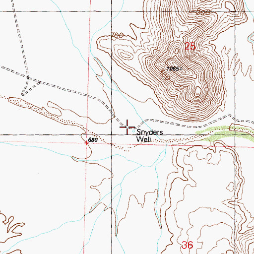 Topographic Map of Snyder Well, AZ