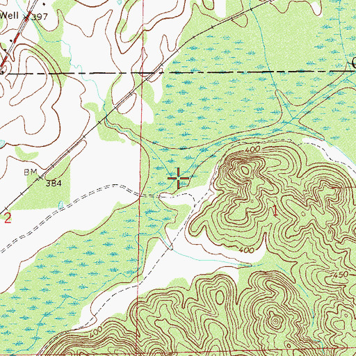 Topographic Map of Buck Creek, AL