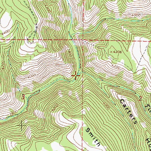 Topographic Map of Tie Creek, OR