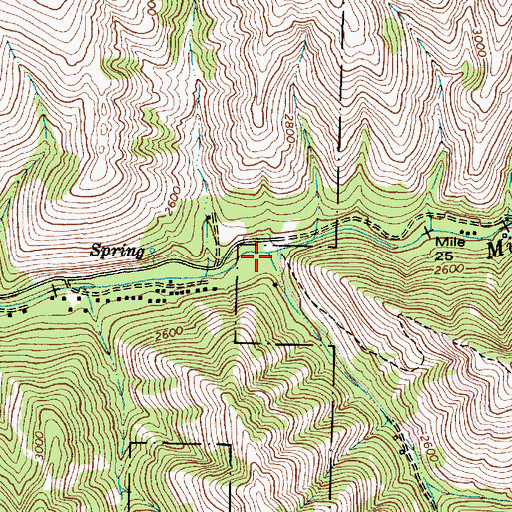 Topographic Map of Tiger Creek, OR