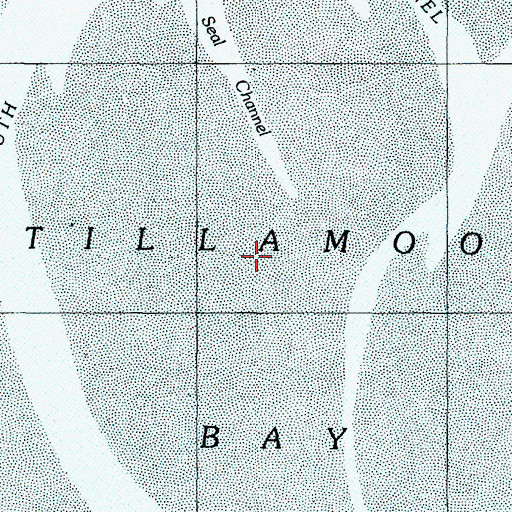 Topographic Map of Tillamook Bay, OR