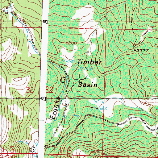 Topographic Map of Timber Basin, OR