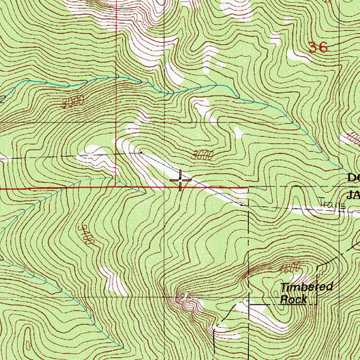 Topographic Map of Timber Cabin, OR