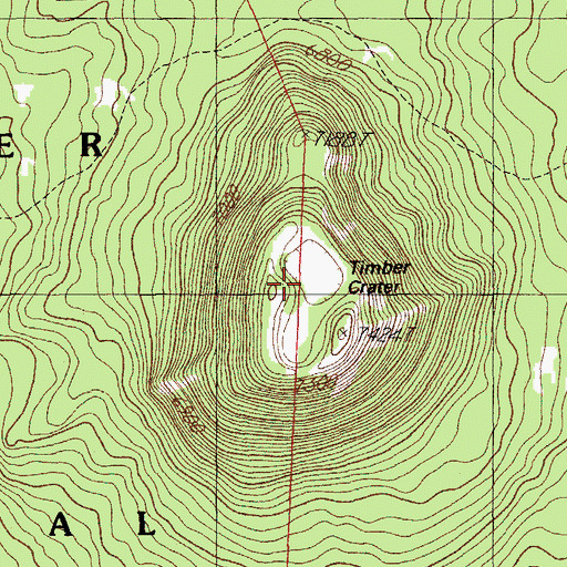 Topographic Map of Timber Crater, OR