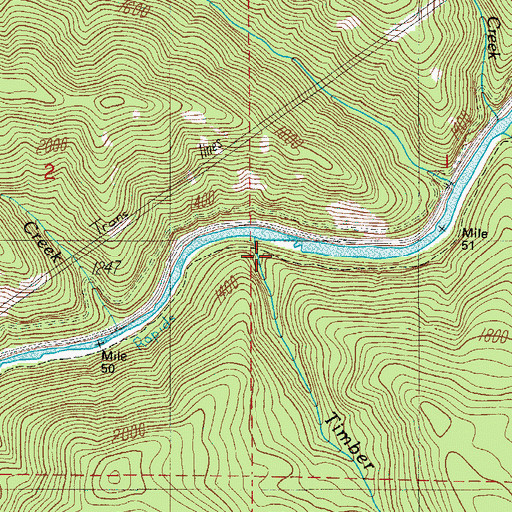 Topographic Map of Timber Creek, OR