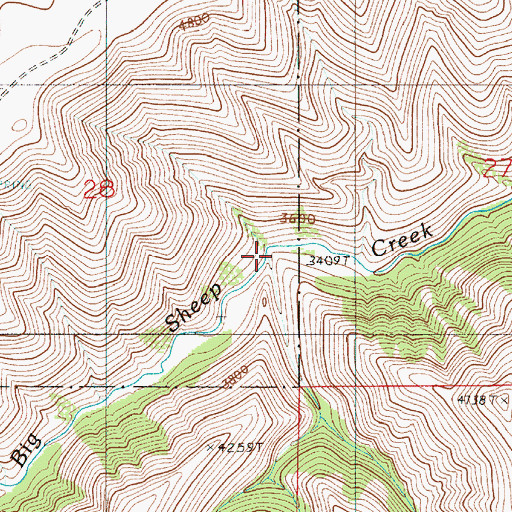 Topographic Map of Timber Creek, OR