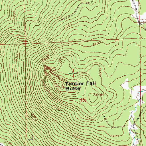 Topographic Map of Timber Fall Butte, OR