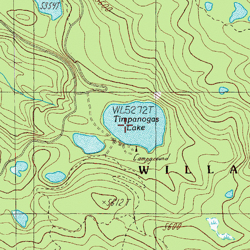 Topographic Map of Timpanogas Lake, OR