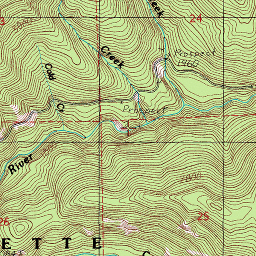 Topographic Map of Tincup Creek, OR