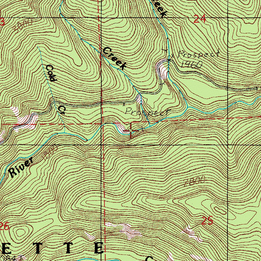 Topographic Map of Tincup Creek, OR