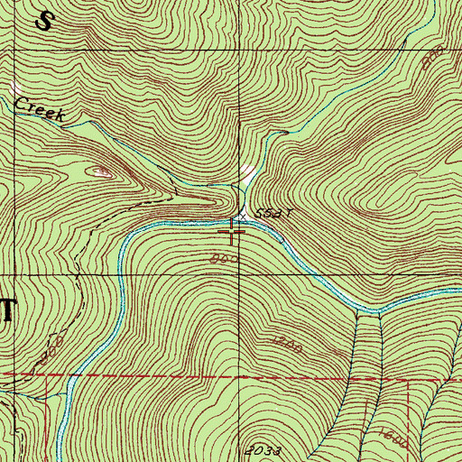 Topographic Map of Tincup Creek, OR