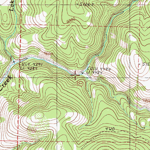 Topographic Map of Tinker Creek, OR