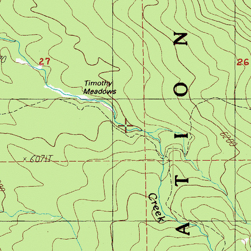 Topographic Map of Tipsoo Trail, OR
