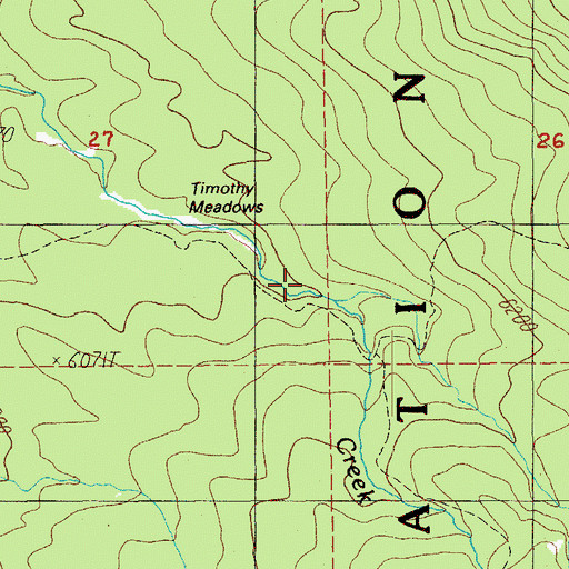 Topographic Map of Tipsoo Trail, OR