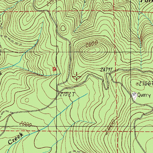 Topographic Map of Tire Mountain Trail, OR