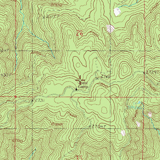 Topographic Map of Toast Camp, OR
