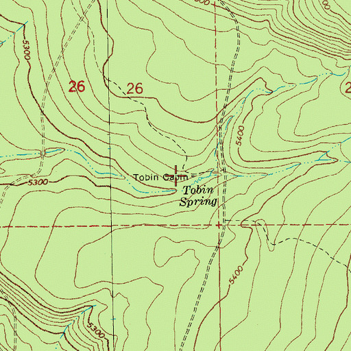 Topographic Map of Tobin Cabin, OR