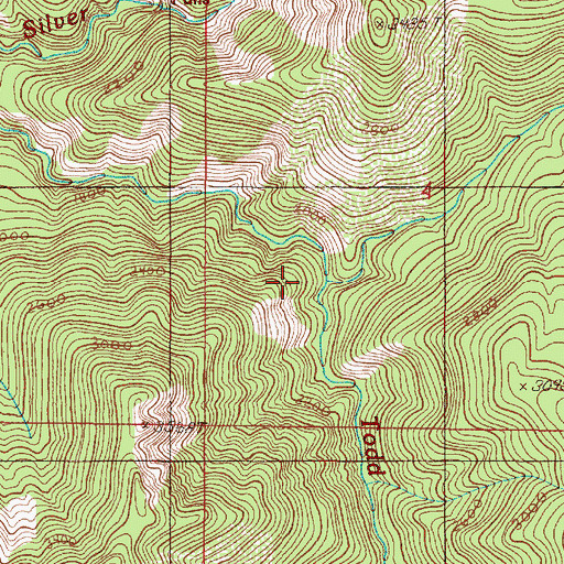 Topographic Map of Todd Creek, OR
