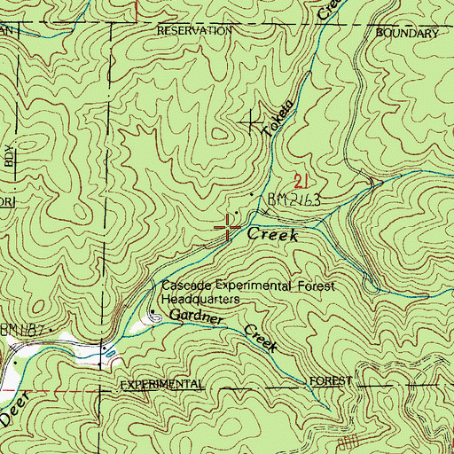 Topographic Map of Toketa Creek, OR