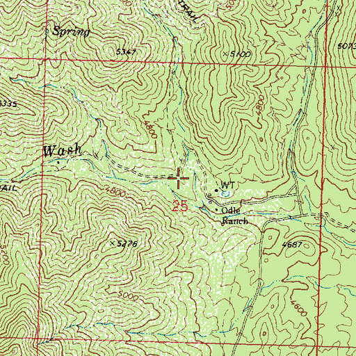 Topographic Map of Soap Canyon, AZ