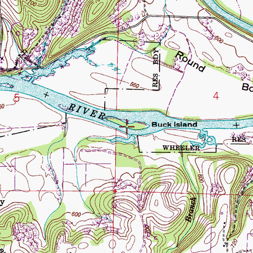 Topographic Map of Buck Island, AL