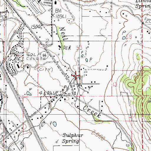 Topographic Map of Tolman Creek, OR