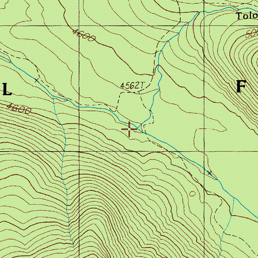 Topographic Map of Tolo Creek, OR