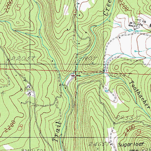 Topographic Map of Toothacher Creek, OR