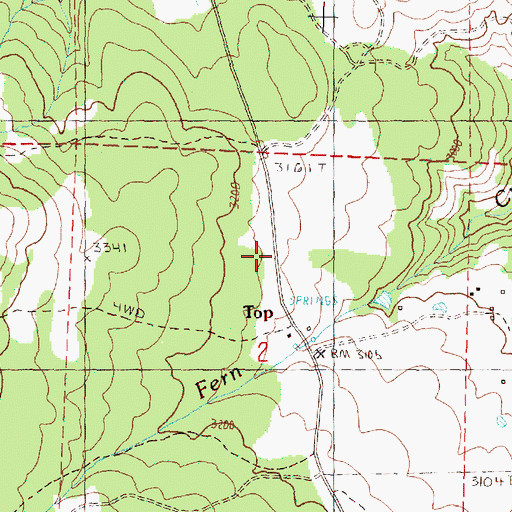 Topographic Map of Top, OR