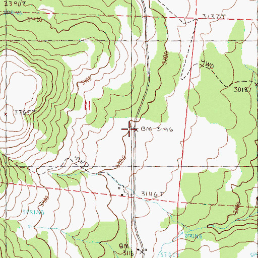 Topographic Map of Top School, OR