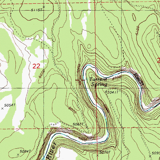 Topographic Map of Torrent Spring, OR