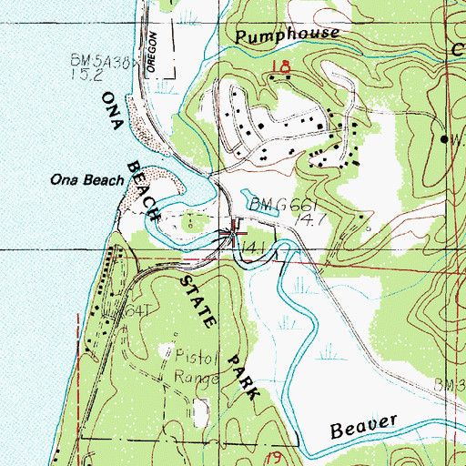Topographic Map of Tracy Creek, OR