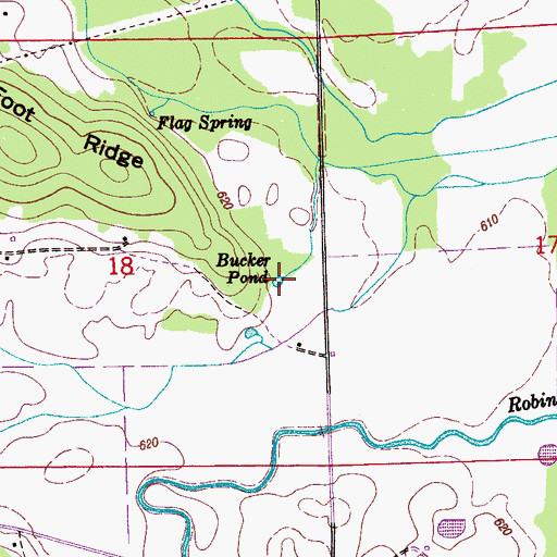 Topographic Map of Bucker Pond, AL