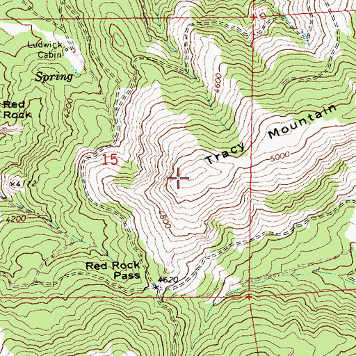 Topographic Map of Tracy Mountain, OR