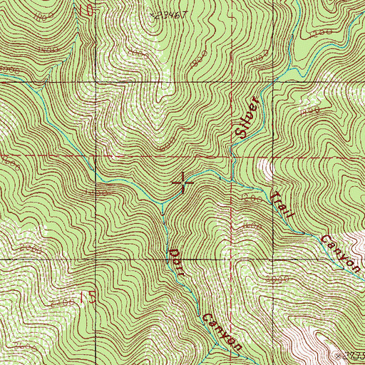 Topographic Map of Trail Canyon, OR