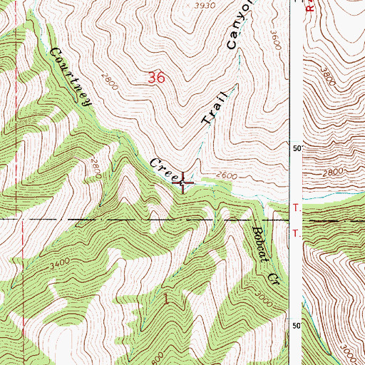 Topographic Map of Trail Canyon, OR