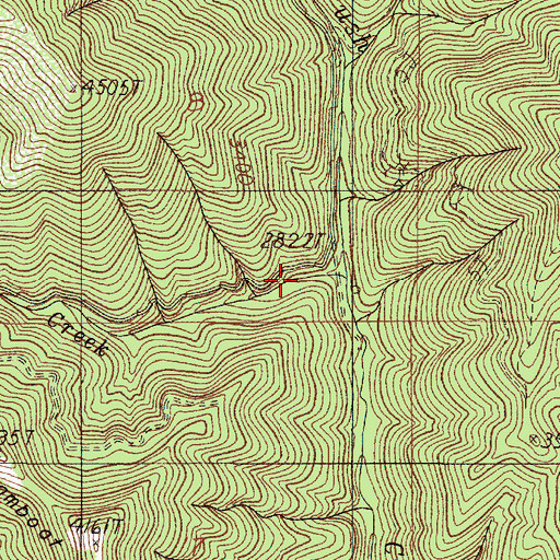 Topographic Map of Trail Creek, OR