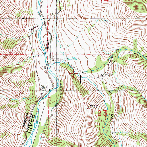 Topographic Map of Trail Creek, OR