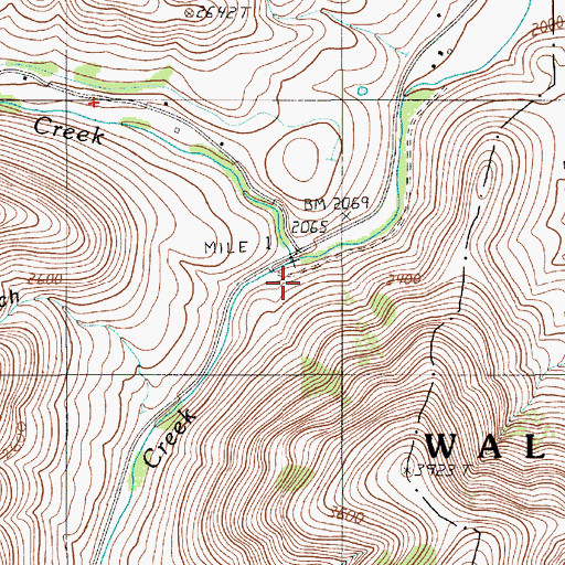 Topographic Map of Trail Creek, OR