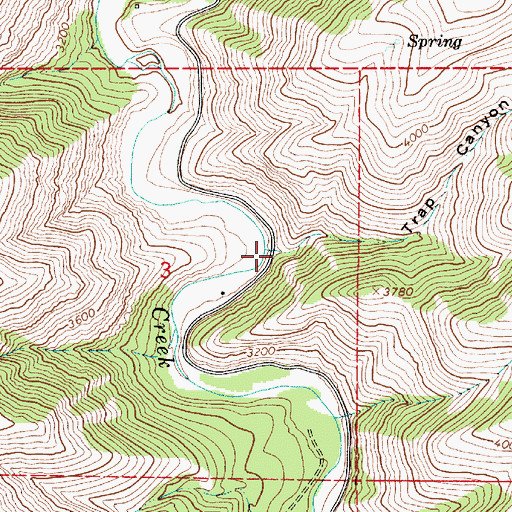 Topographic Map of Trap Canyon, OR
