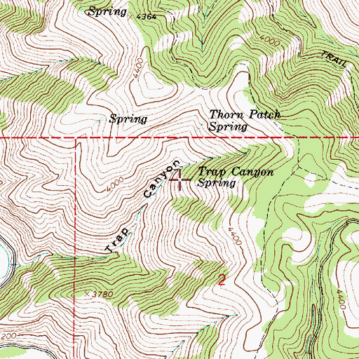 Topographic Map of Trap Canyon Spring, OR