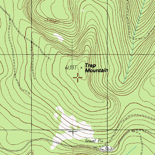 Topographic Map of Trap Mountain, OR